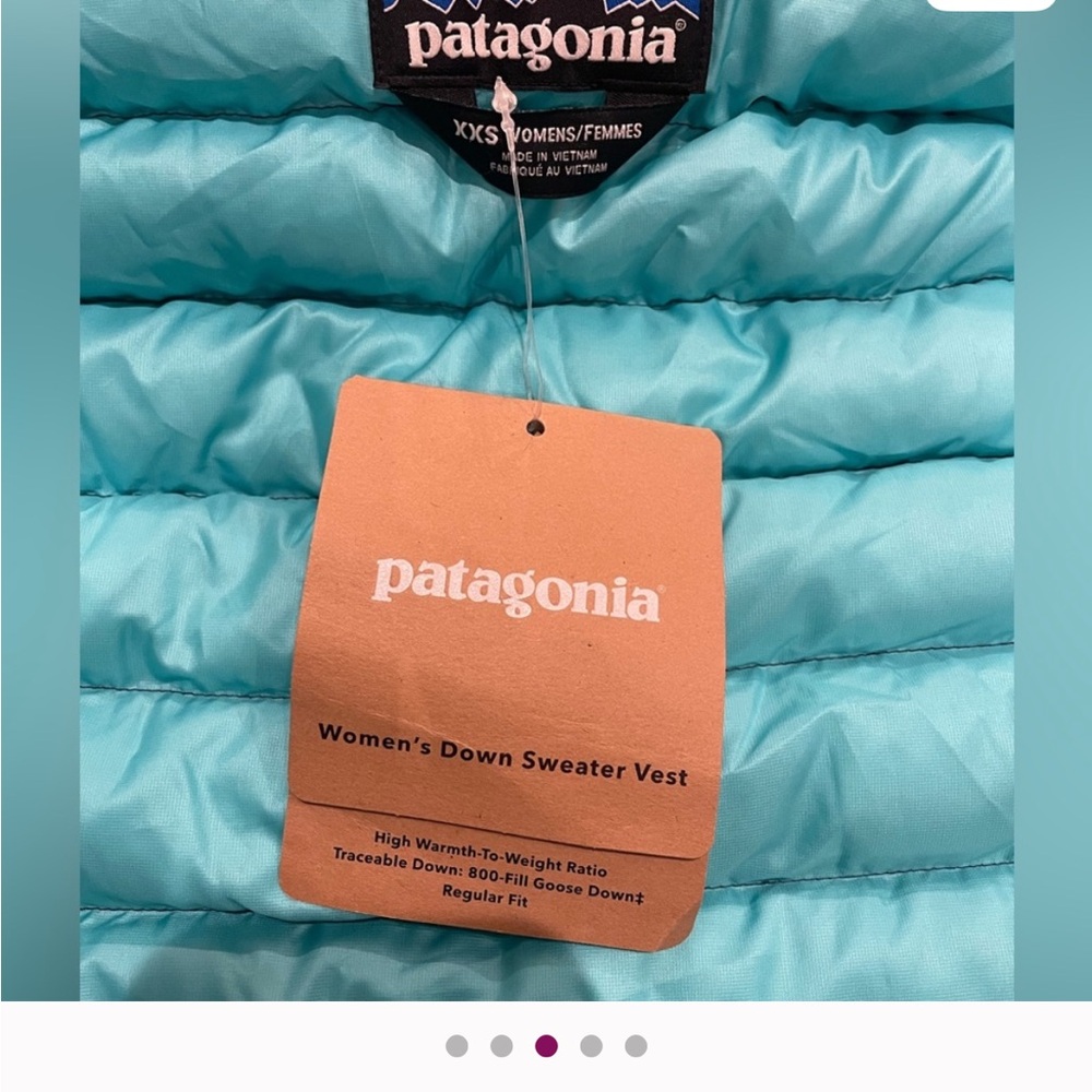 Patagonia Women's Down Sweater Vest XXS Navy NWOT - Picture 16 of 16